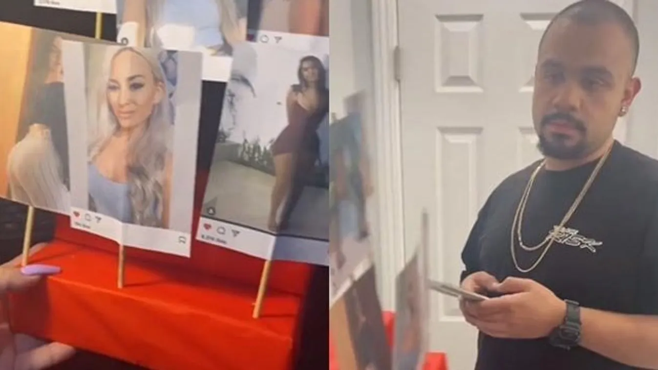 A legszemetebb Valentin-napi ajándék: férje kedvenc Insta-lányaiból készített kollázst – videó