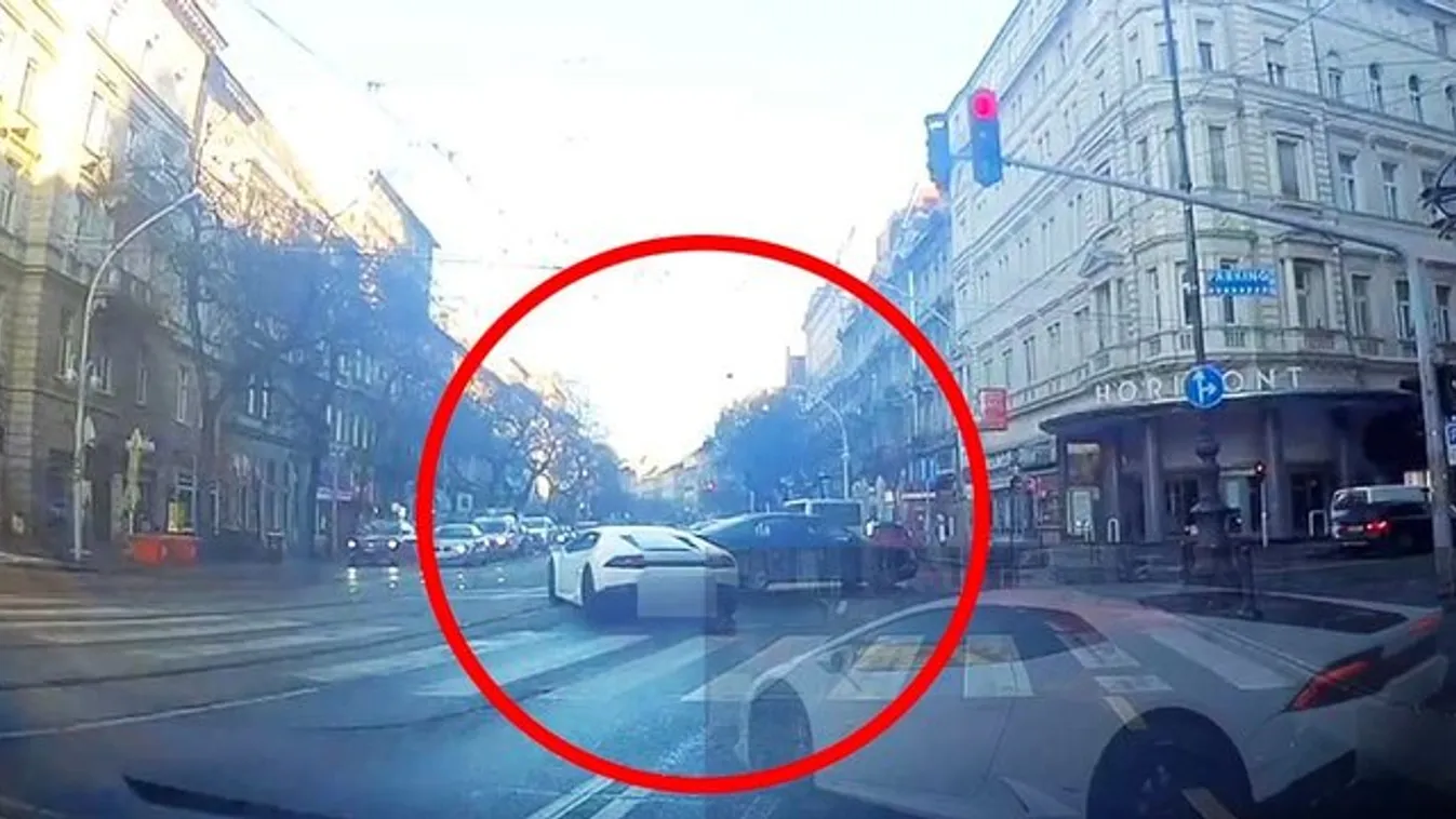 Mindennek van határa: átment a piroson, majd a villamossíneken száguldozott a tahó lamborghinis Budapesten – videó