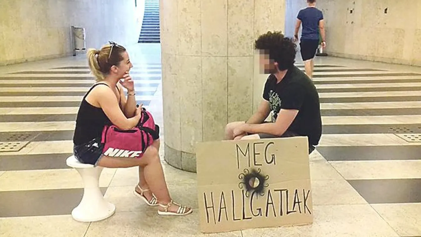 Aluljáróban ad lelki segélyt Zoli