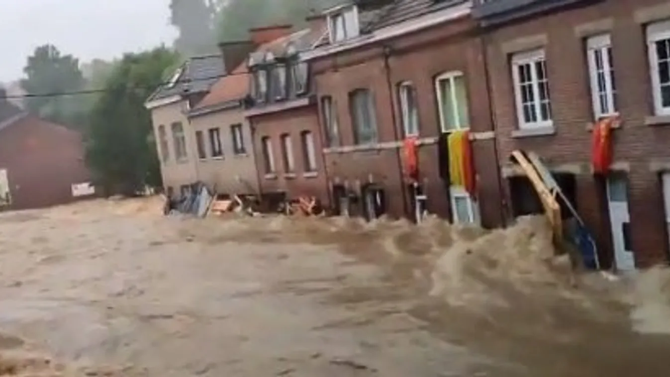 Sokkoló felvételek – Egyre rosszabb a helyzet az árvíz miatt Belgiumban és Hollandiában – videó