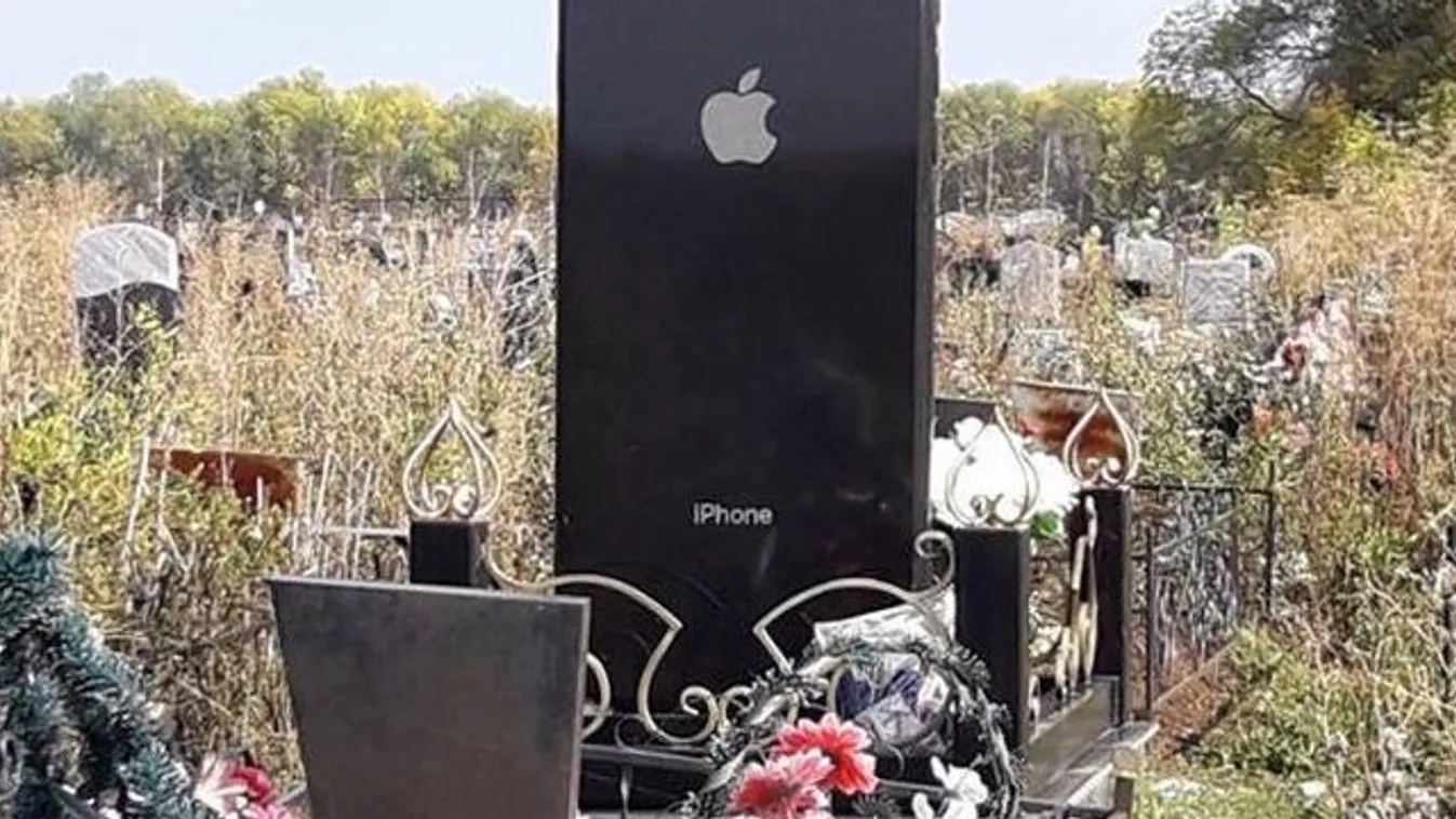 iPhone-alakú sírkövet állíttatott lányának a gyászoló apa