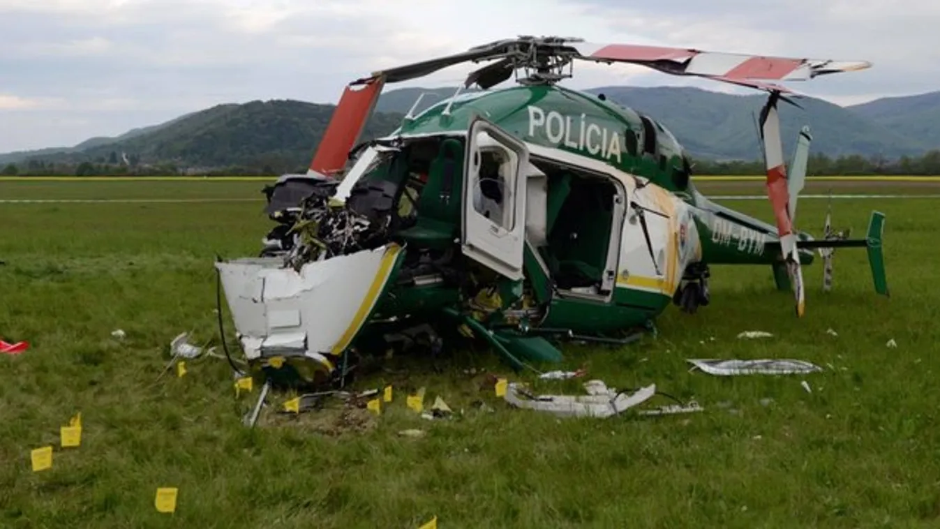Lezuhant Eperjesen egy rendőrségi helikopter, két tűzoltó meghalt