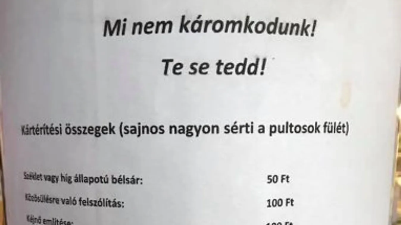 Fizetni kell az anyázásért a kecskeméti kocsmában