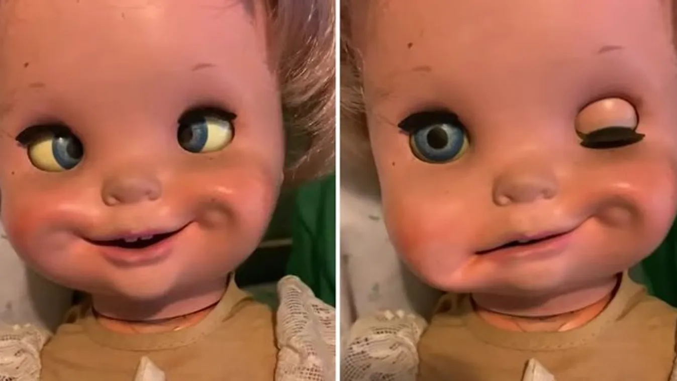 Hátborzongató antik baba került elő egy turkálóból – videó