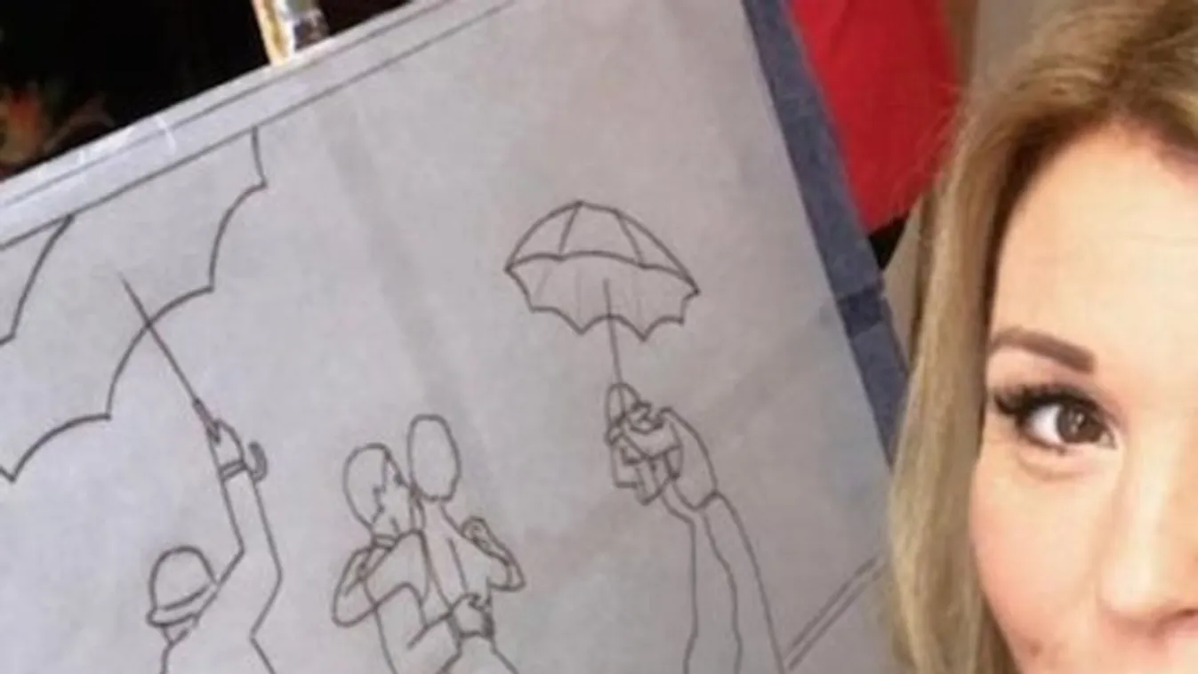 Liptai Claudia szabadidejében képeket fest