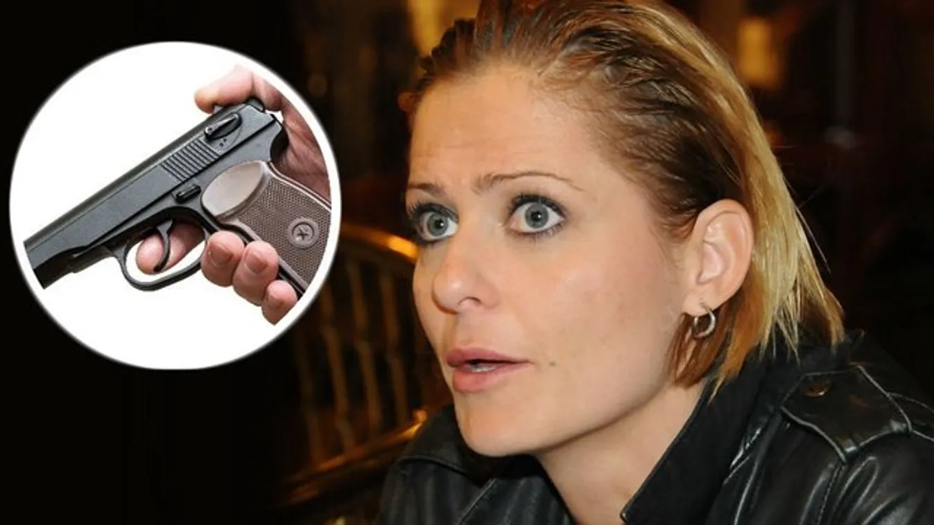 Fegyverrel védi meg magát Fábián Anita 
