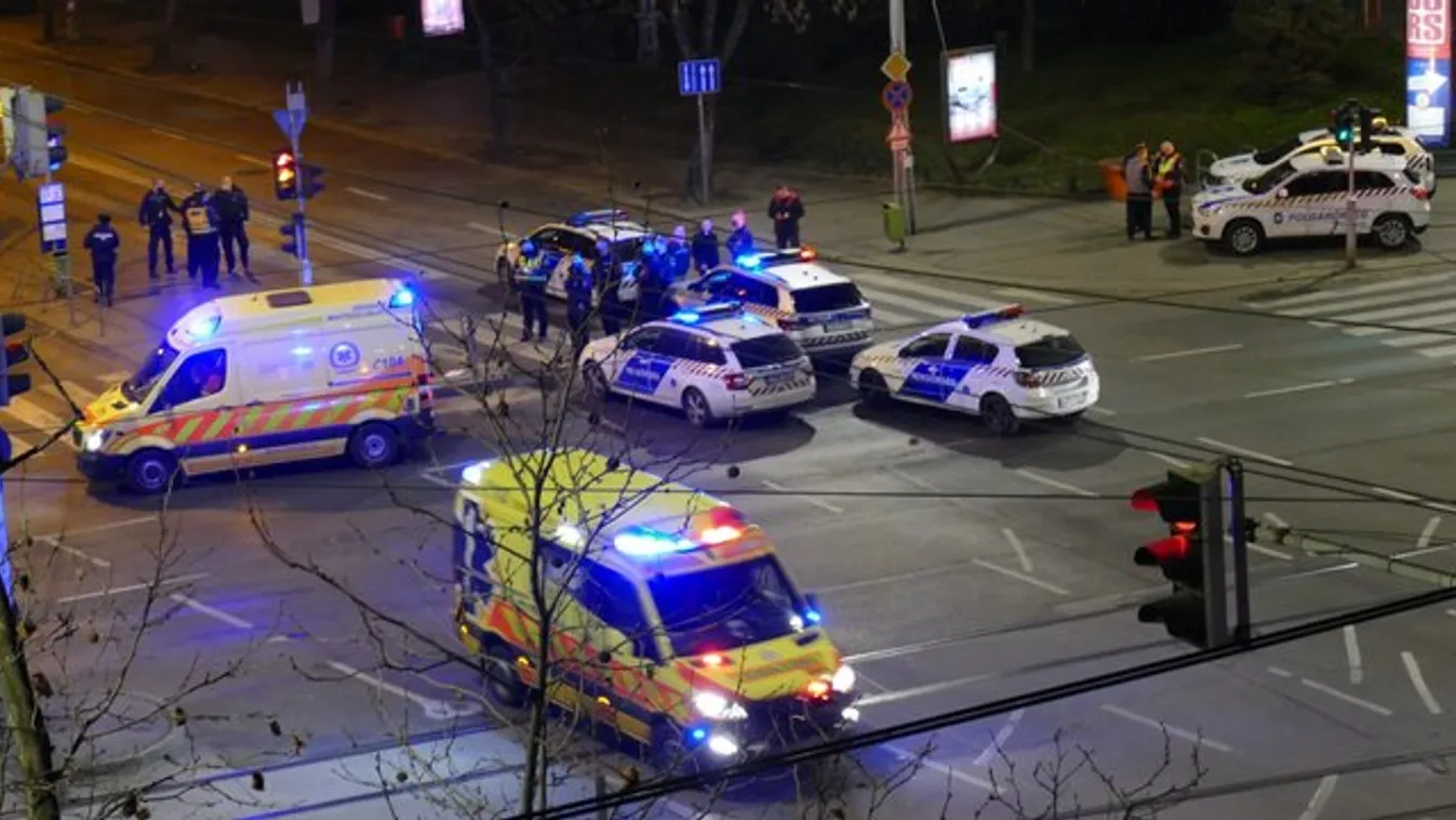 Nagy erőkkel vonultak ki a rendőrök: Két fiatalra rántott kést egy buszsofőr a Hungária körútnál