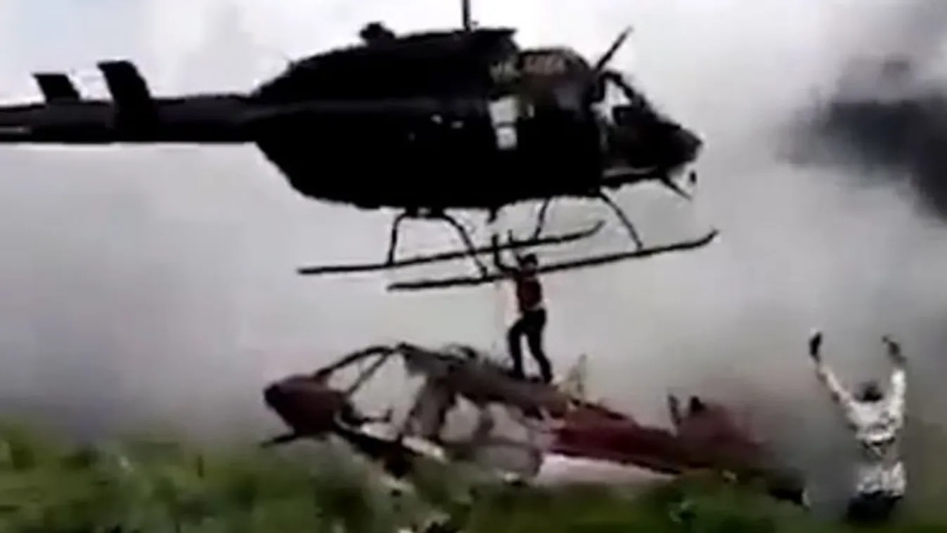 Túlélte a helikopterbalesetet, de a segítségére érkező helikopter megölte – sokkoló videó 18+