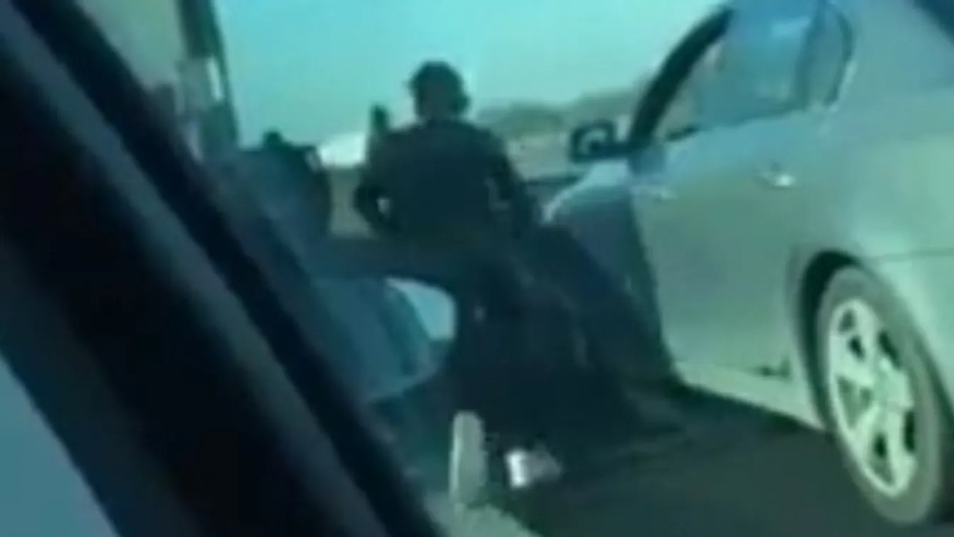 Késsel fenyegettek egy kamionsofőrt az M1-esen - videó