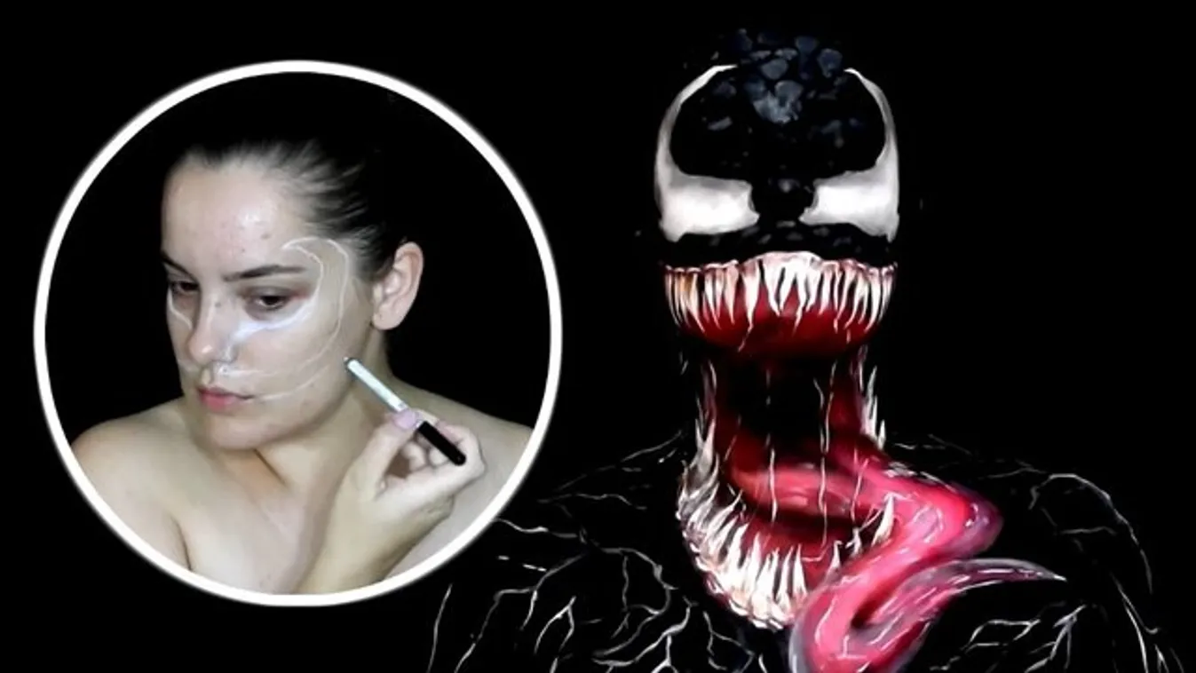 Brutális horrorlénnyé sminkelte magát Viki - videó