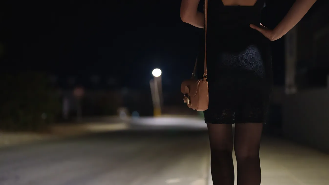 Female,Prostitute,In,Stockings,On,The,Street.