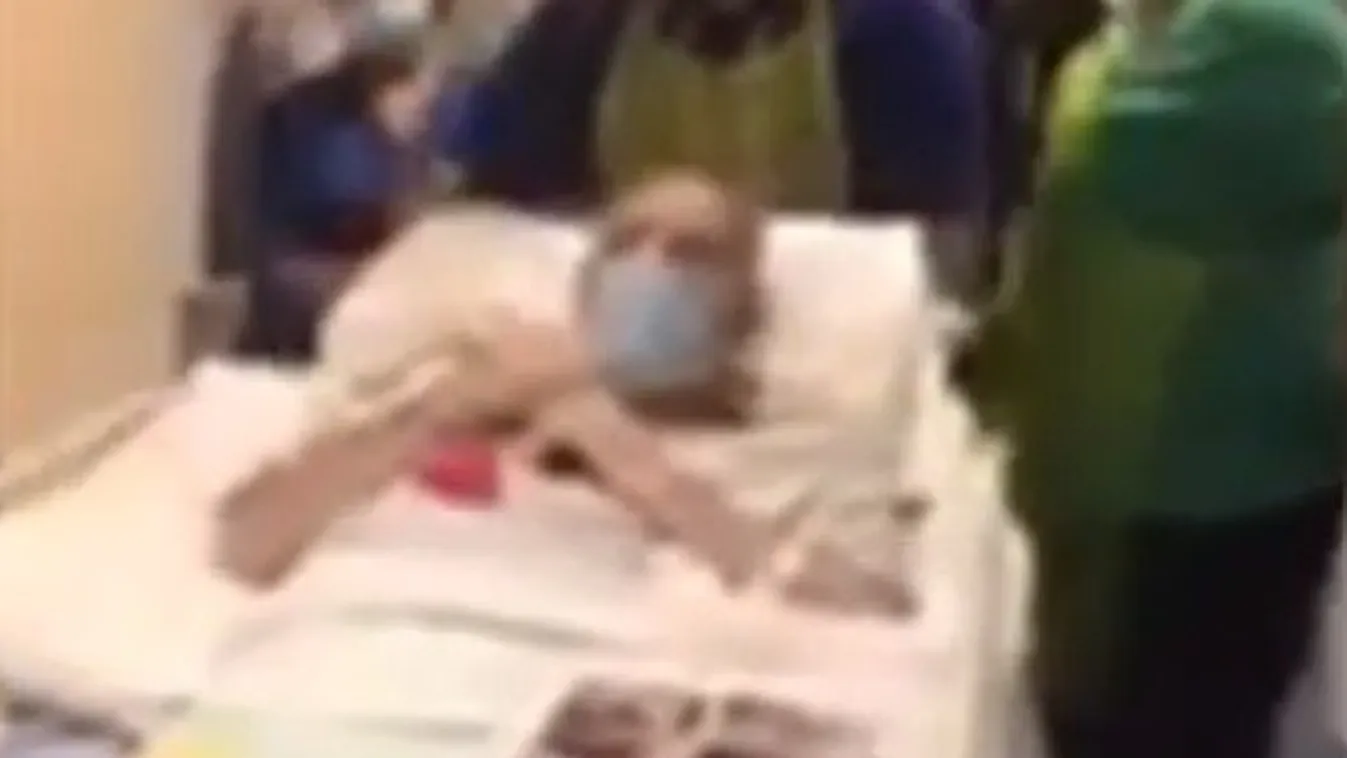 51 nap után kikerült az intenzívről, az egész kórház a vírust leküzdő apát ünnepelte - videó