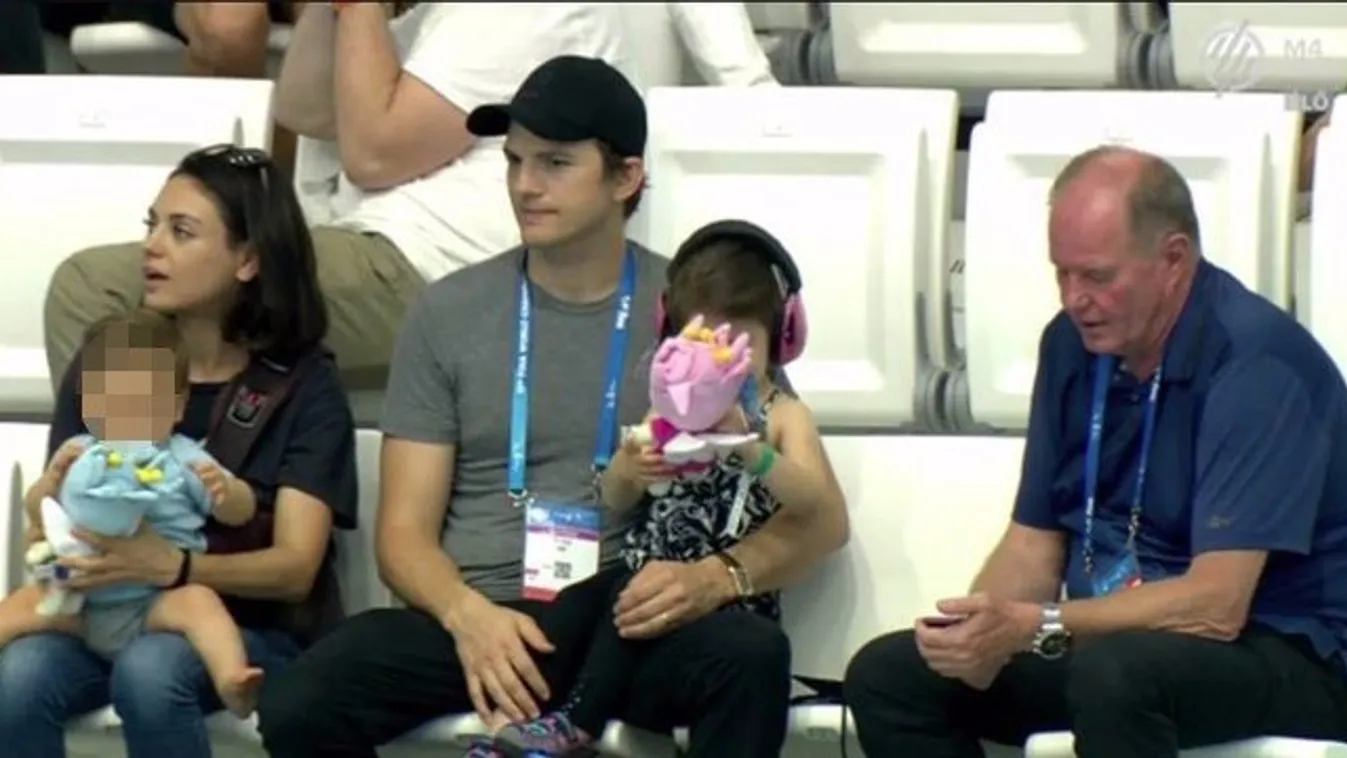 Mila Kunis és Ashton Kutcher is kint járt a vizes vb-n