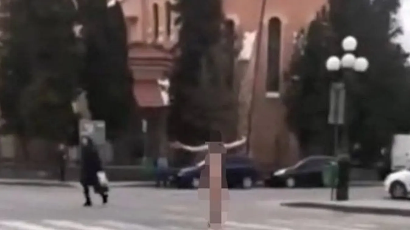 Anyaszült meztelen nő parádézott a belvárosban – 18+ videó