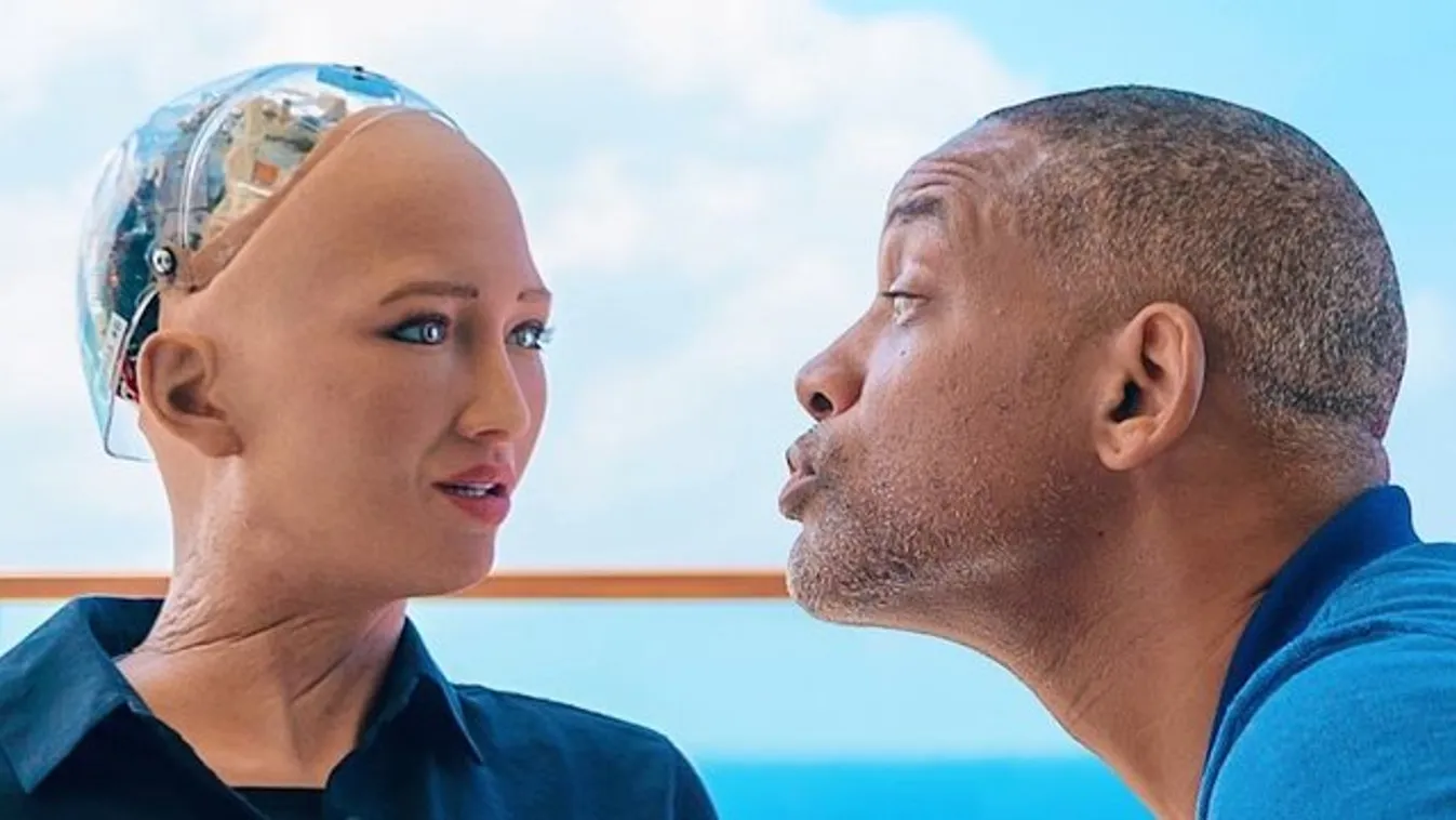 Budapesten vitatkozott kérdezőivel a világ első gondolkodó robotlánya