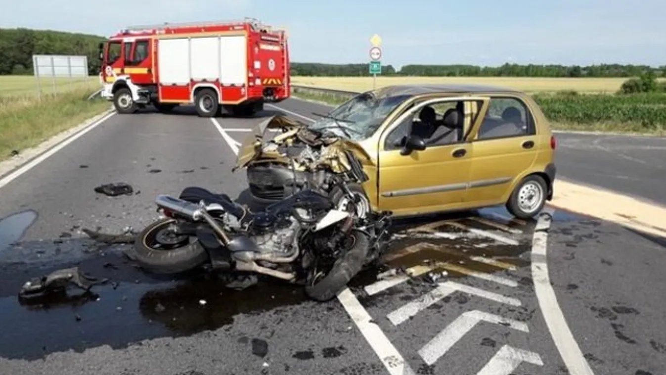Halálos motoros baleset Csorna közelében – hiába érkezett mentőhelikopter 