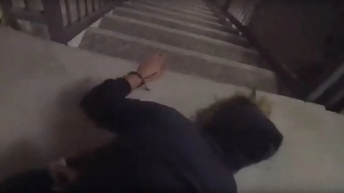 A rendőr olyan erővel vágta a lépcsőhöz a nő fejét, hogy agyi károsodása lett - videó 18+