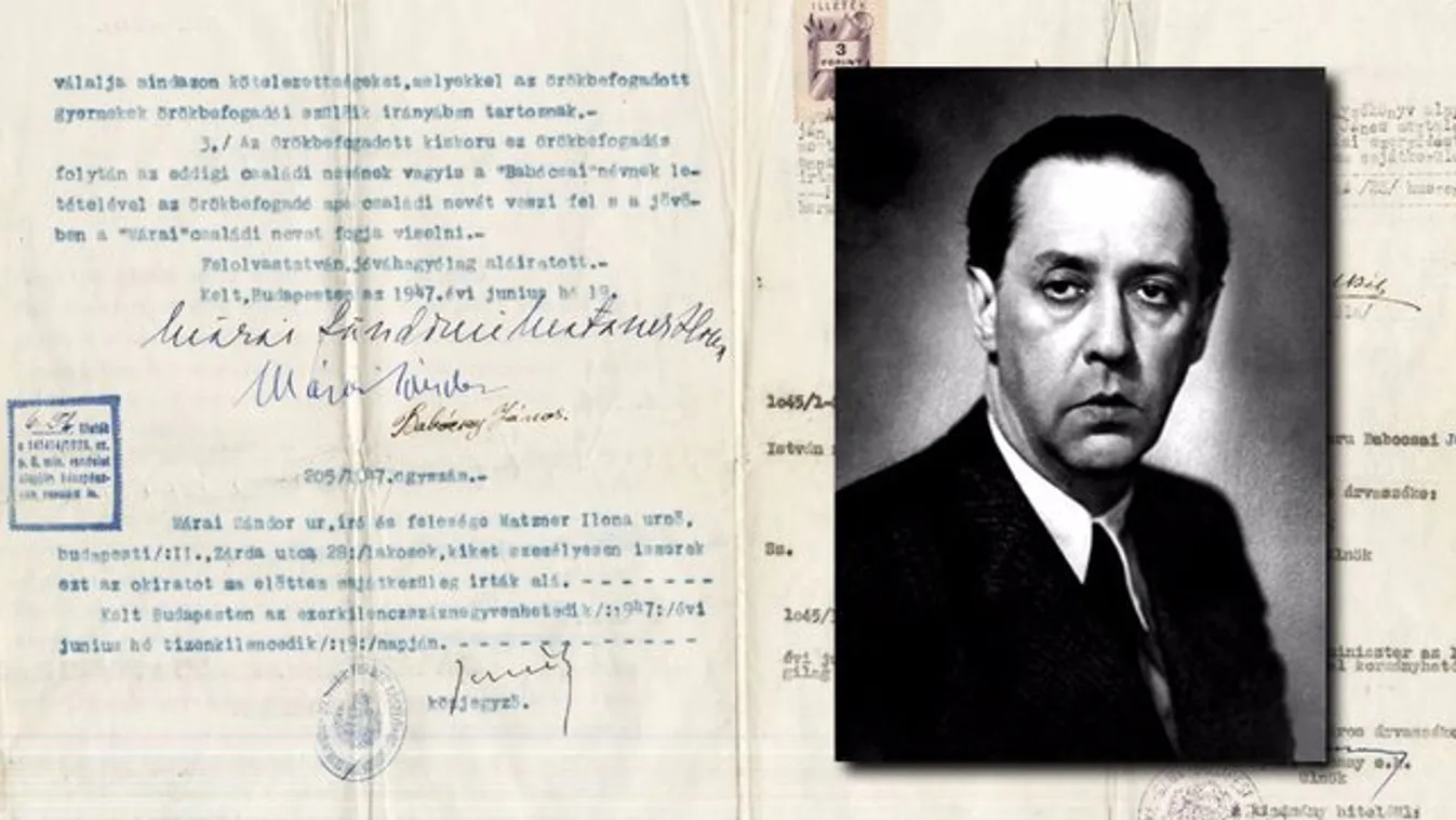 Kalapács alatt Márai Sándor magánéletének egy darabja