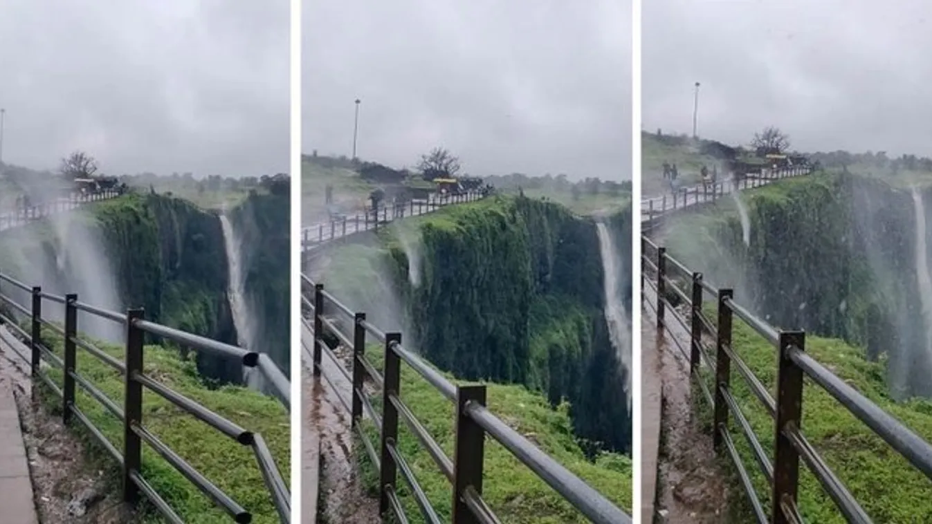 Ez a vízesés eltévesztette az irányt – videó