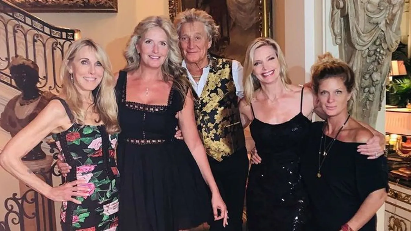 Nejével és exeivel mulatott Rod Stewart