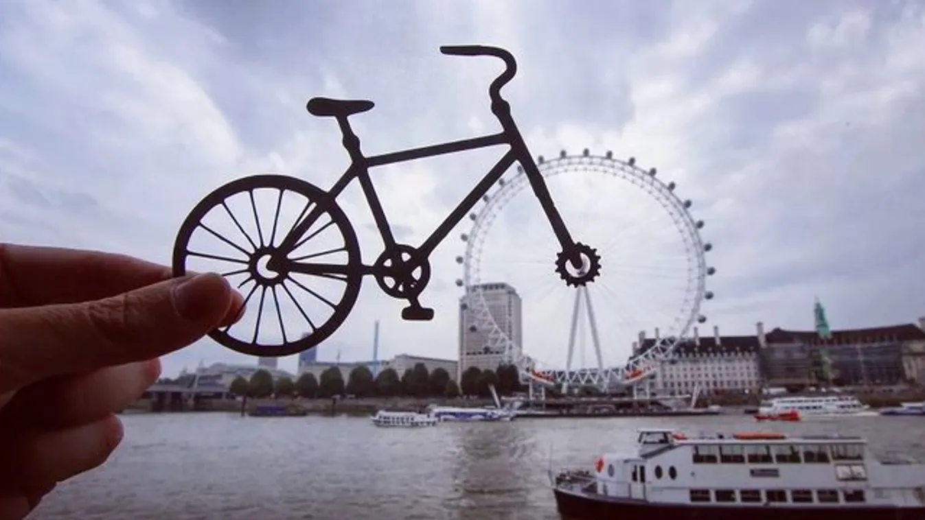 Kreatív fotók: így lesz bringa a London Eye-ból és legóember a párizsi Diadalívből