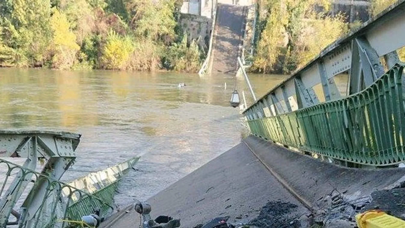 Összedőlt egy függőhíd Franciaországban: egy tizenöt éves lány meghalt – videó