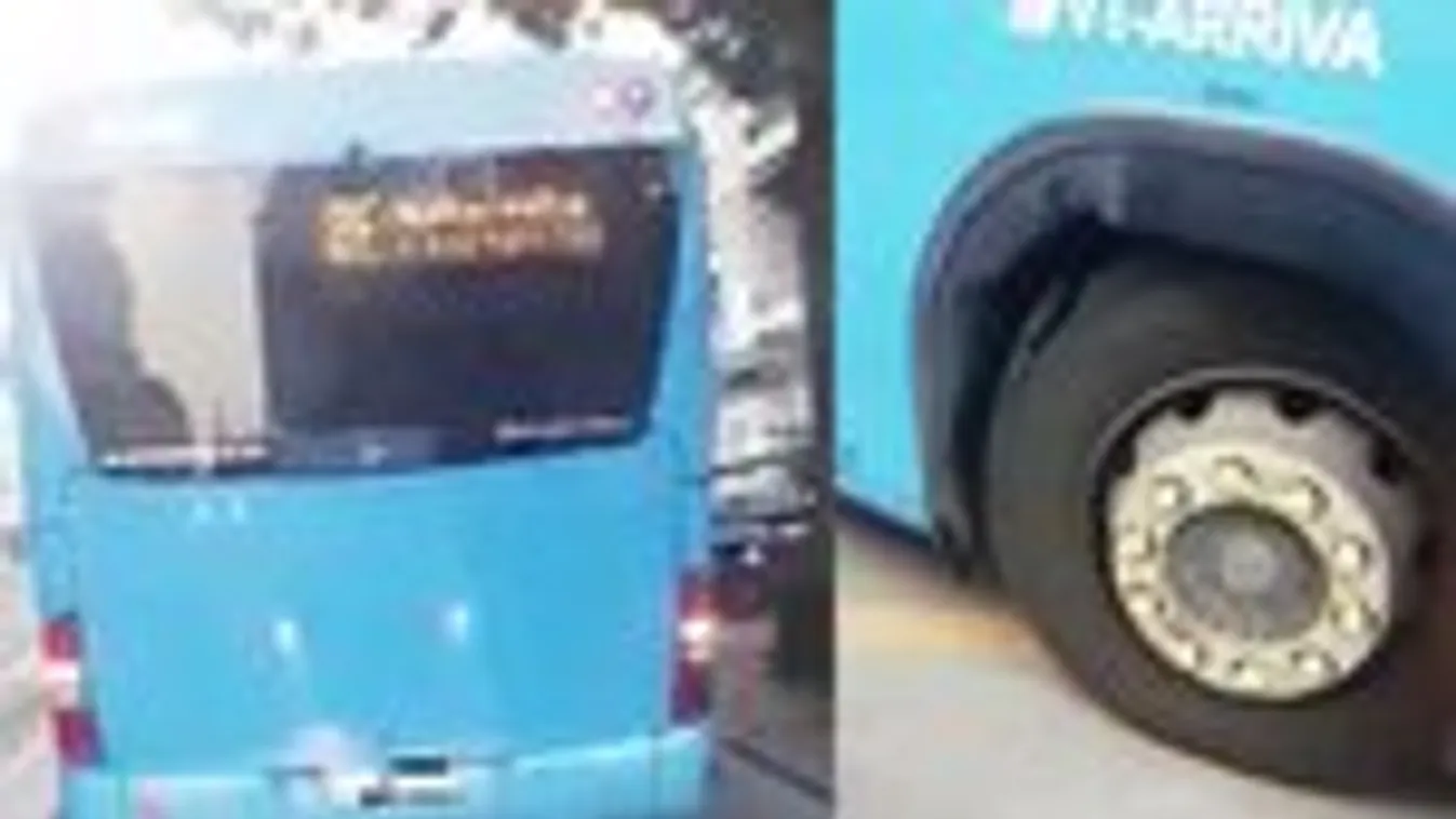 Szakadt abronccsal vitte az utasokat a busz a Keletiig - videó