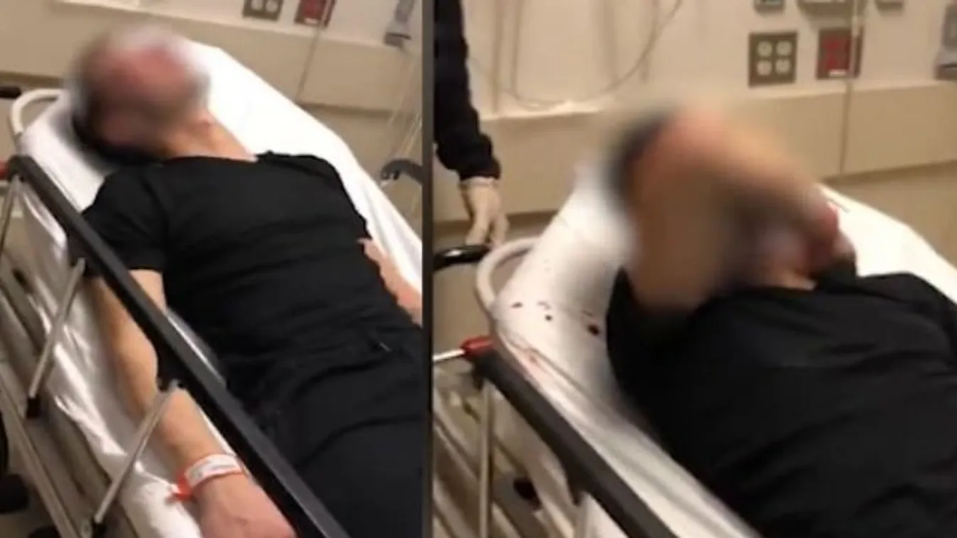 Két fiatal rendőr brutálisan bántalmazott egy beteget a kórházban - videó