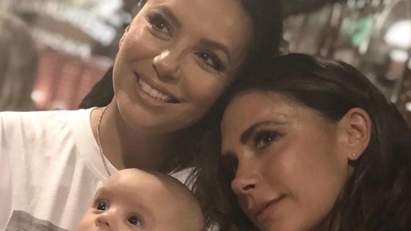 Elolvadunk: Victoria Beckham végre megismerte Eva Longoria babáját - fotó