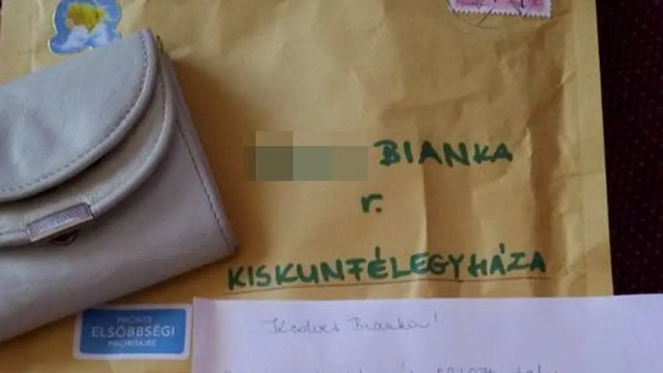 Becsületes: visszakapta elhagyott pénztárcáját Bianka