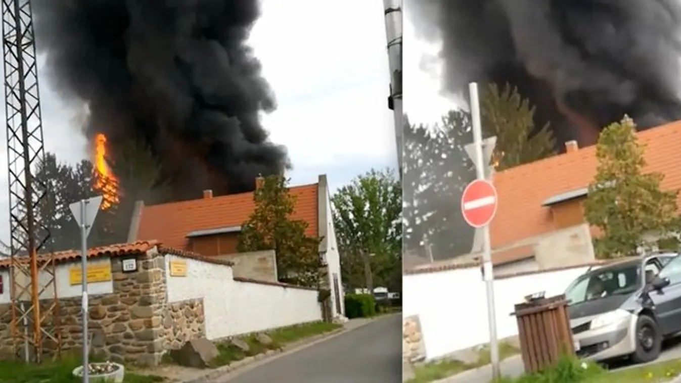 Így lángolt egy cukrászda Leányfalun - fotók
