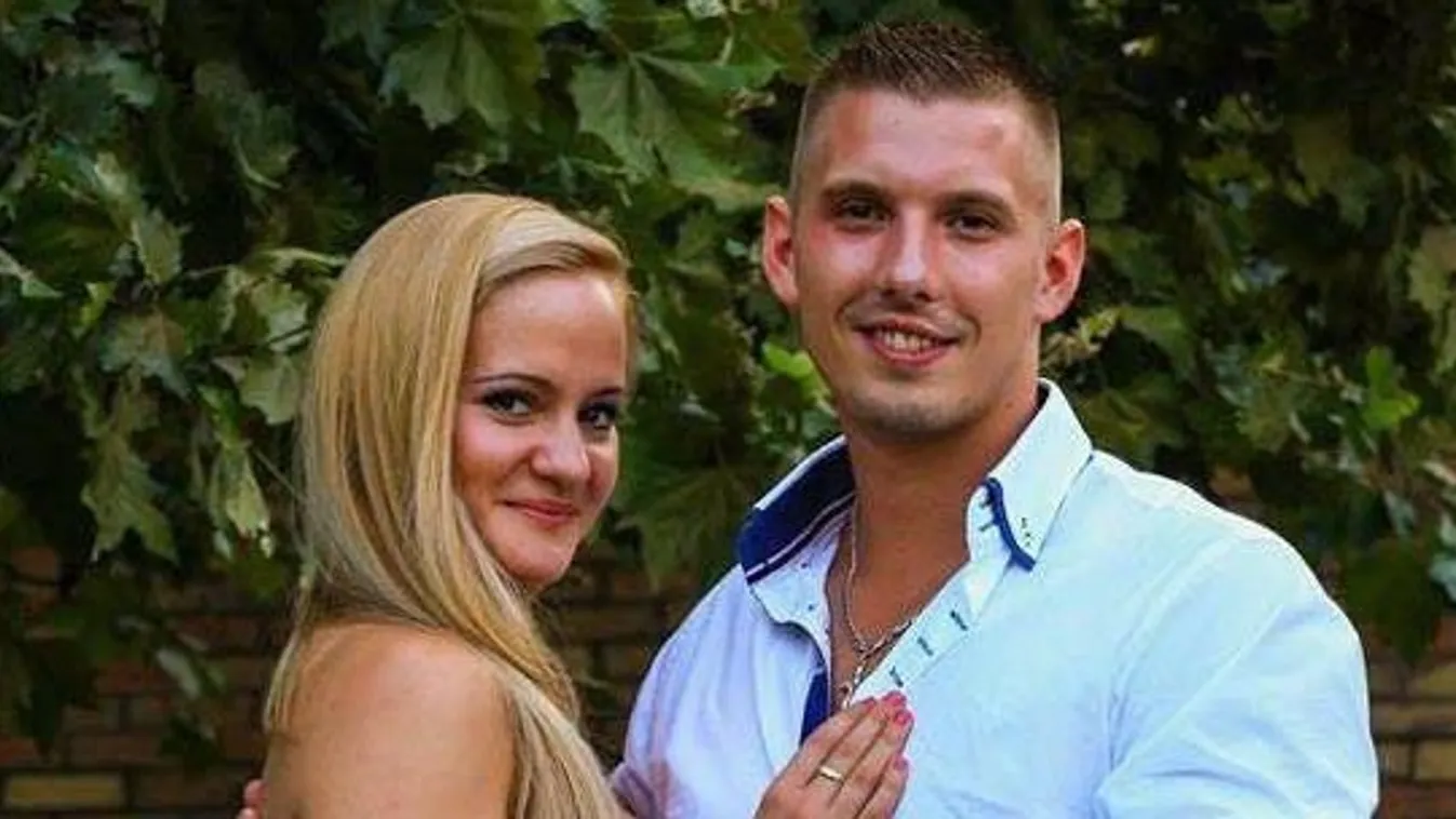 Kozma Dominik apró csókokkal kényezteti feleségét