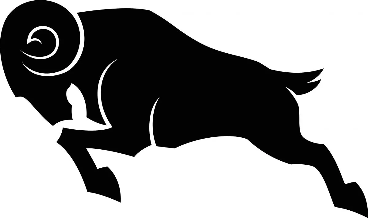 Edgy,Design,Of,Silhouette,Ram,Attacking,Simple,Vector