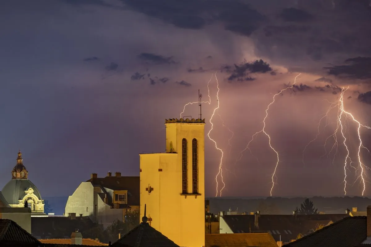 Időjárás - Villámlás Nagykanizsa felett, MTI, 2022. május