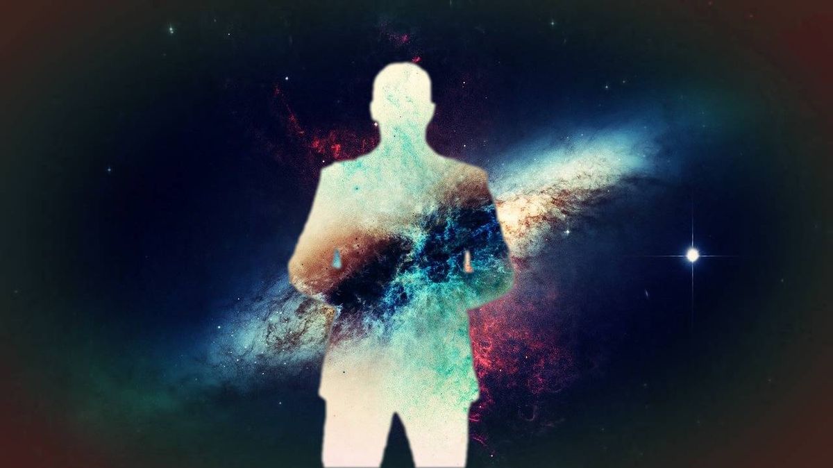 időutazó, időutazás, jóslat, galaxis, univerzum, világűr, illusztráció