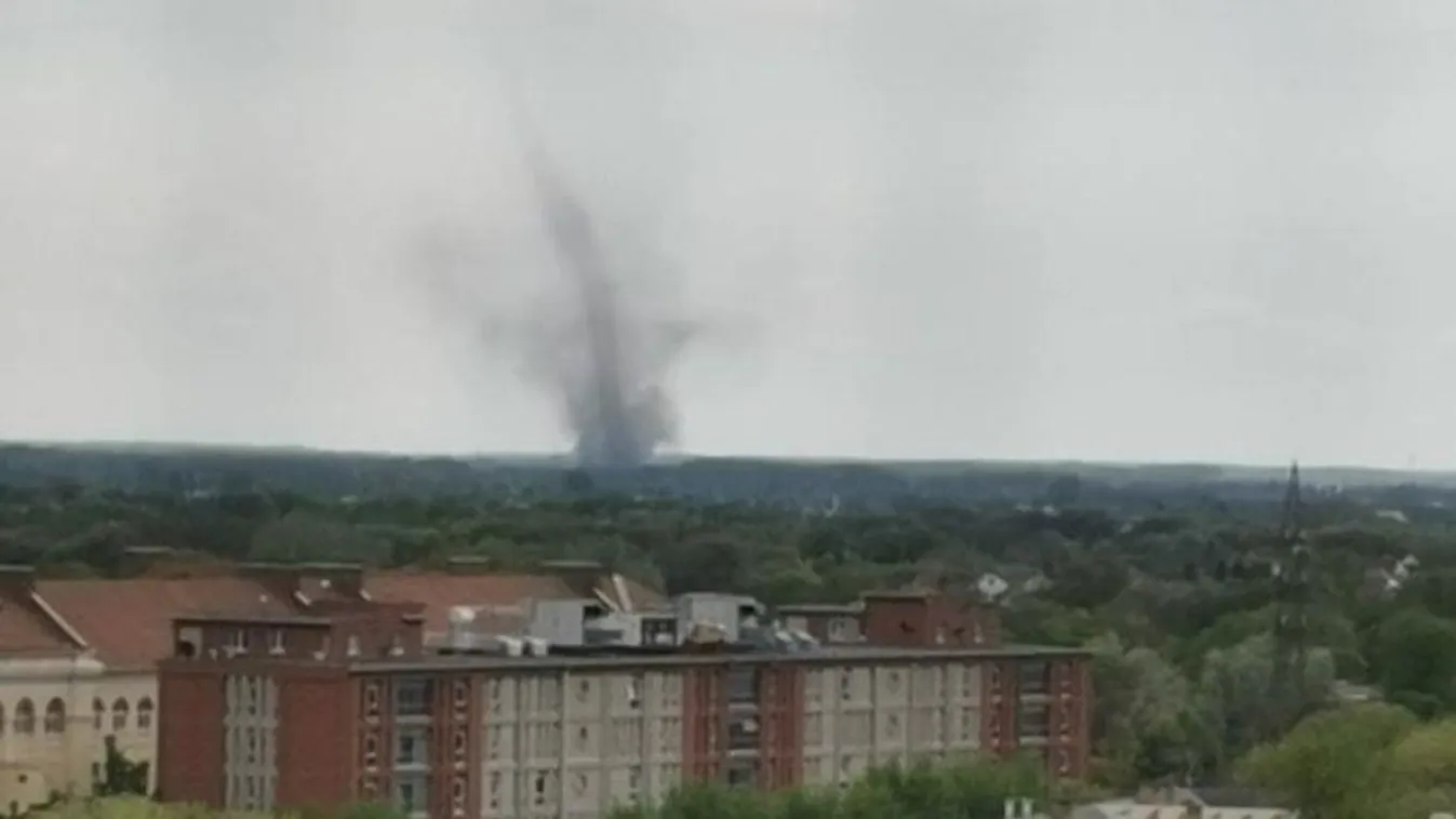 Tornádó örvénylett Debrecen határában