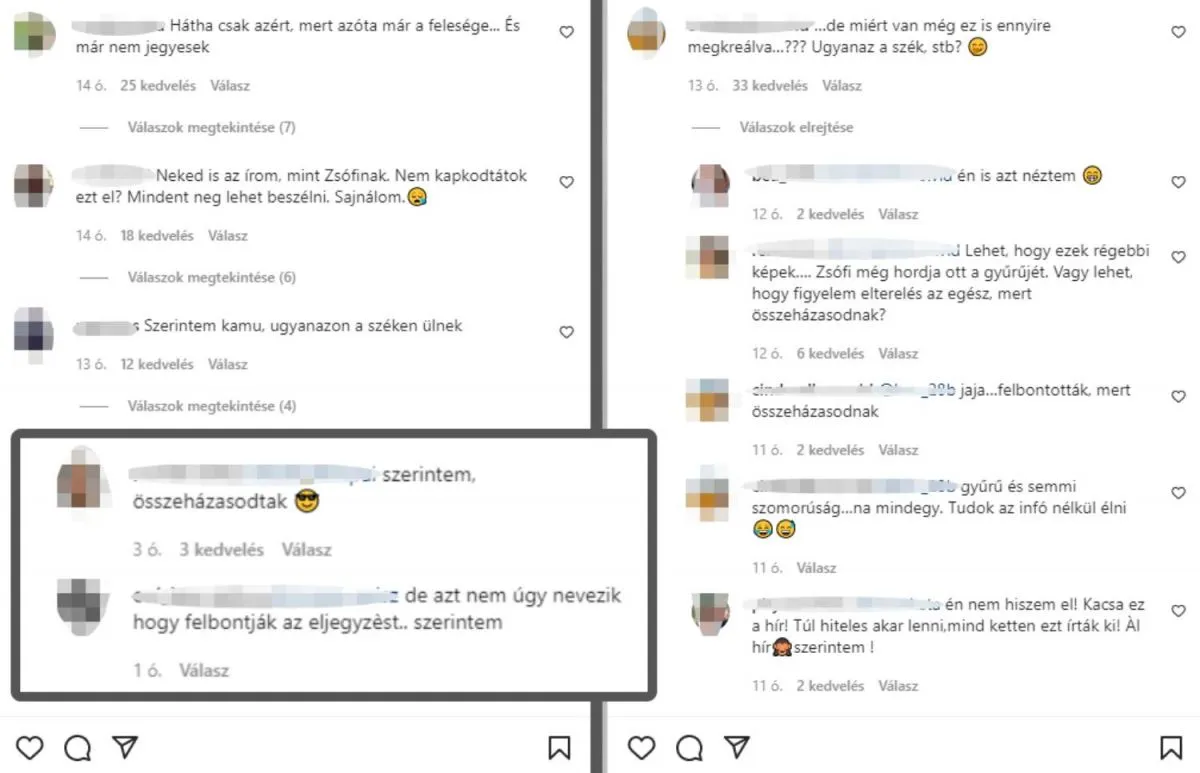 Shane Tusup, Szabó Zsófi szakítás, kommentek
