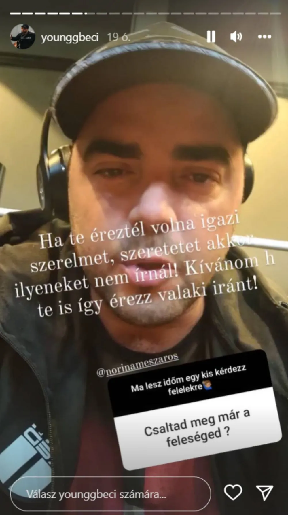 VV Béci Insta-sztori, hűtlenség