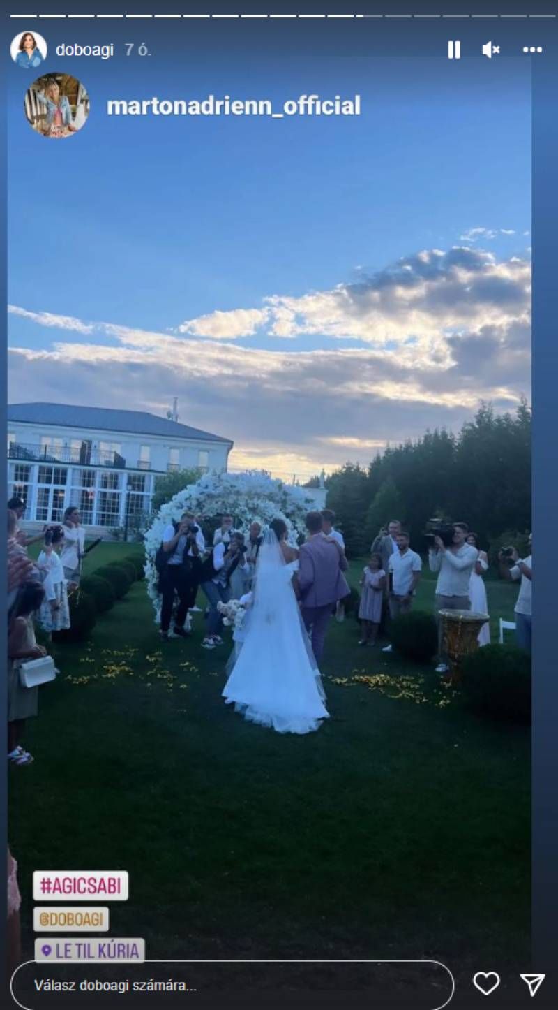 Dobó Ági esküvő, Instagram, Insta-sztori