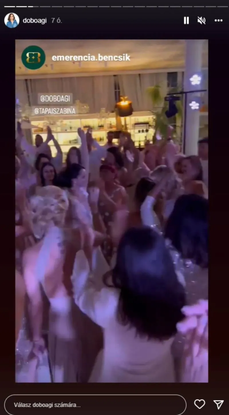 Dobó Ági esküvő, Instagram, Insta-sztori
