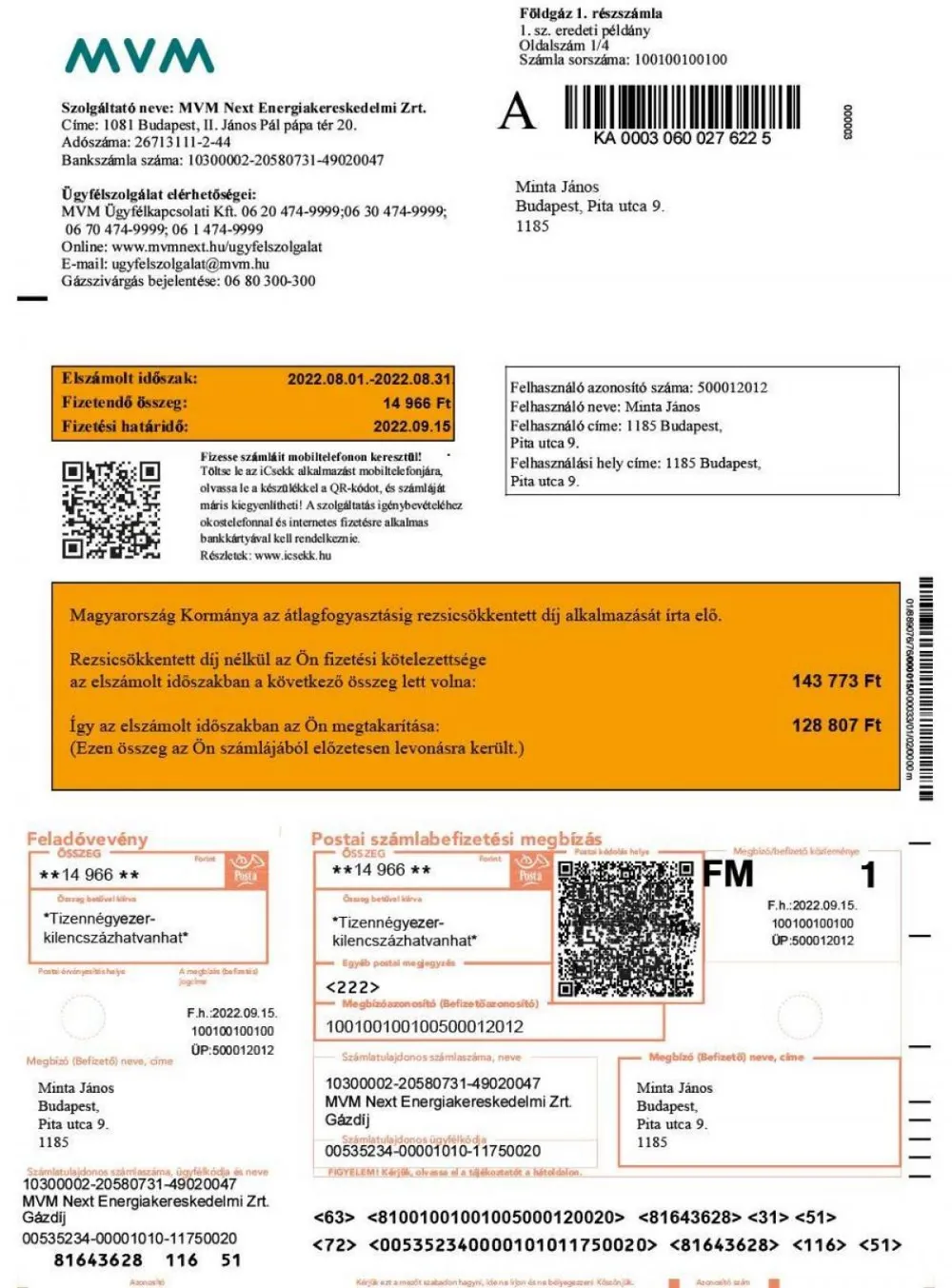 új gázszámla, kormany.hu