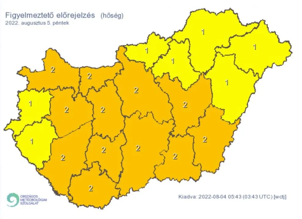 Az elkövetkező napokban rekkenő hőség lesz
