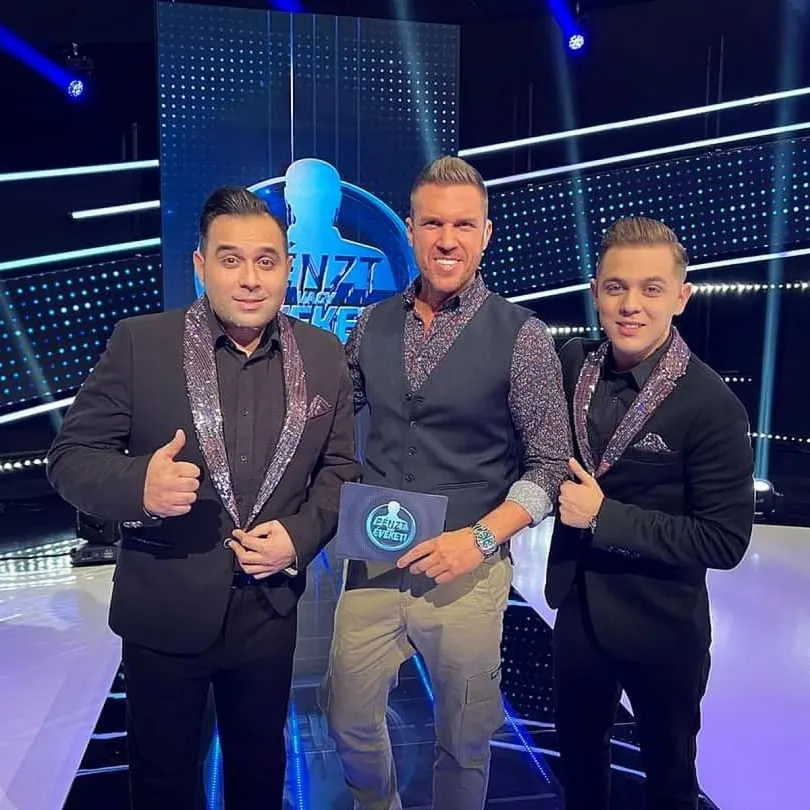 Bódi Csabi és Csabika a Pénzt vagy éveket! műsorban Kasza Tibivel