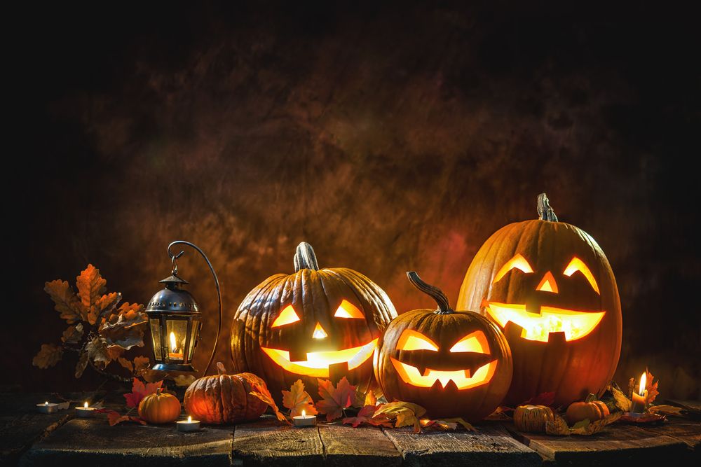 Halloween,Pumpkin,Head,Jack,Lantern,With,Burning,Candles