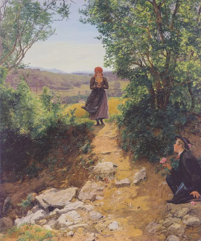 Ferdinand Georg Waldmüller, Die Erwartete, 1860