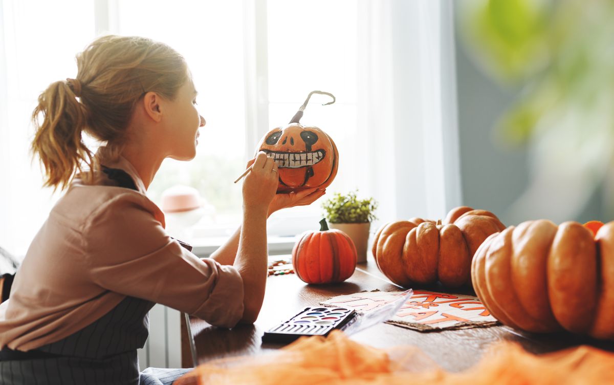 halloween, tök, sütőtök, töklámpás, Shutterstock