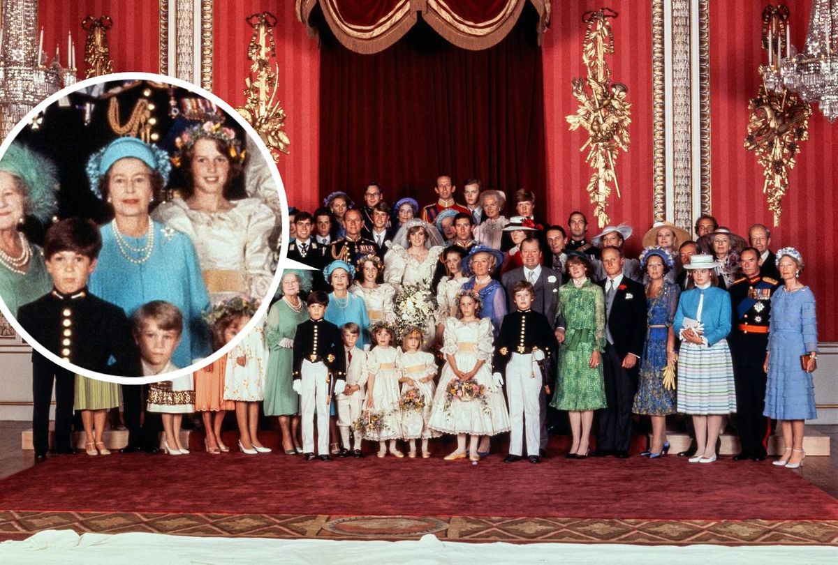 II. Erzsébet királynő fia, Károly herceg, valamint Diana hercegné esküvőjén