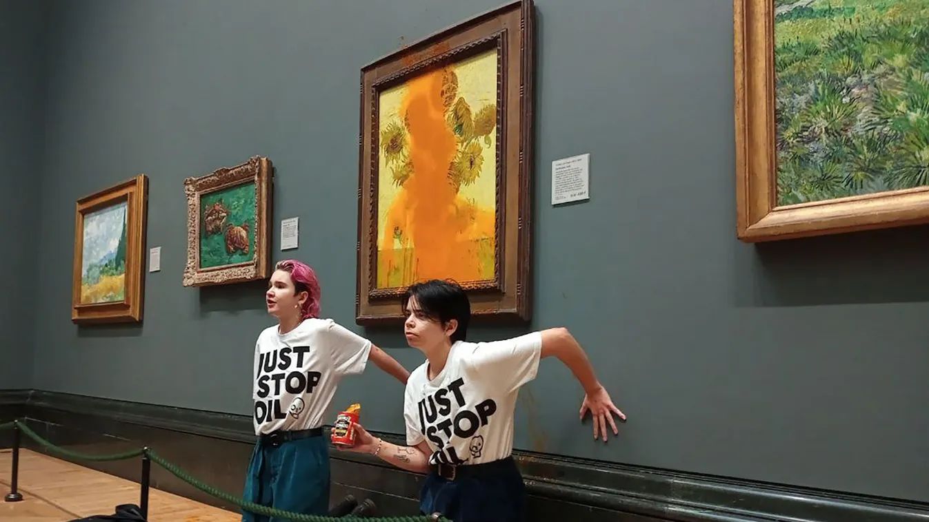 Nincs megállás: Ökoaktivisták ezúttal egy Van Gogh-festményt öntöttek le paradicsomlevessel