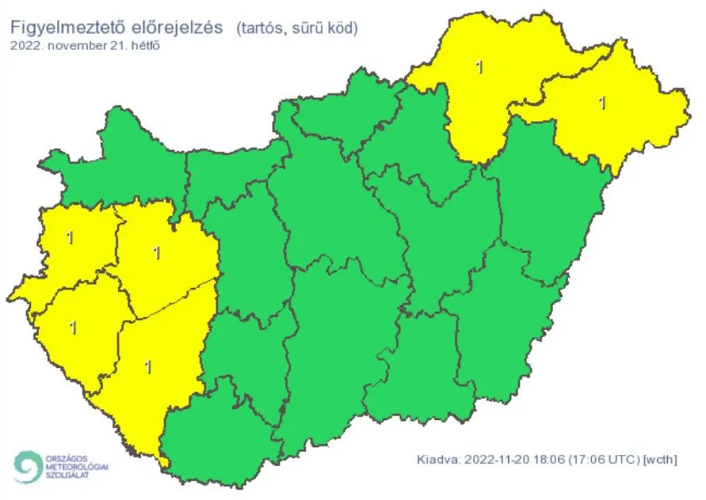 figyelmeztetés hétfő