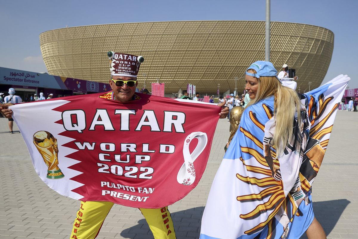 Katar foci vb, drukkerek, 2022, AFP